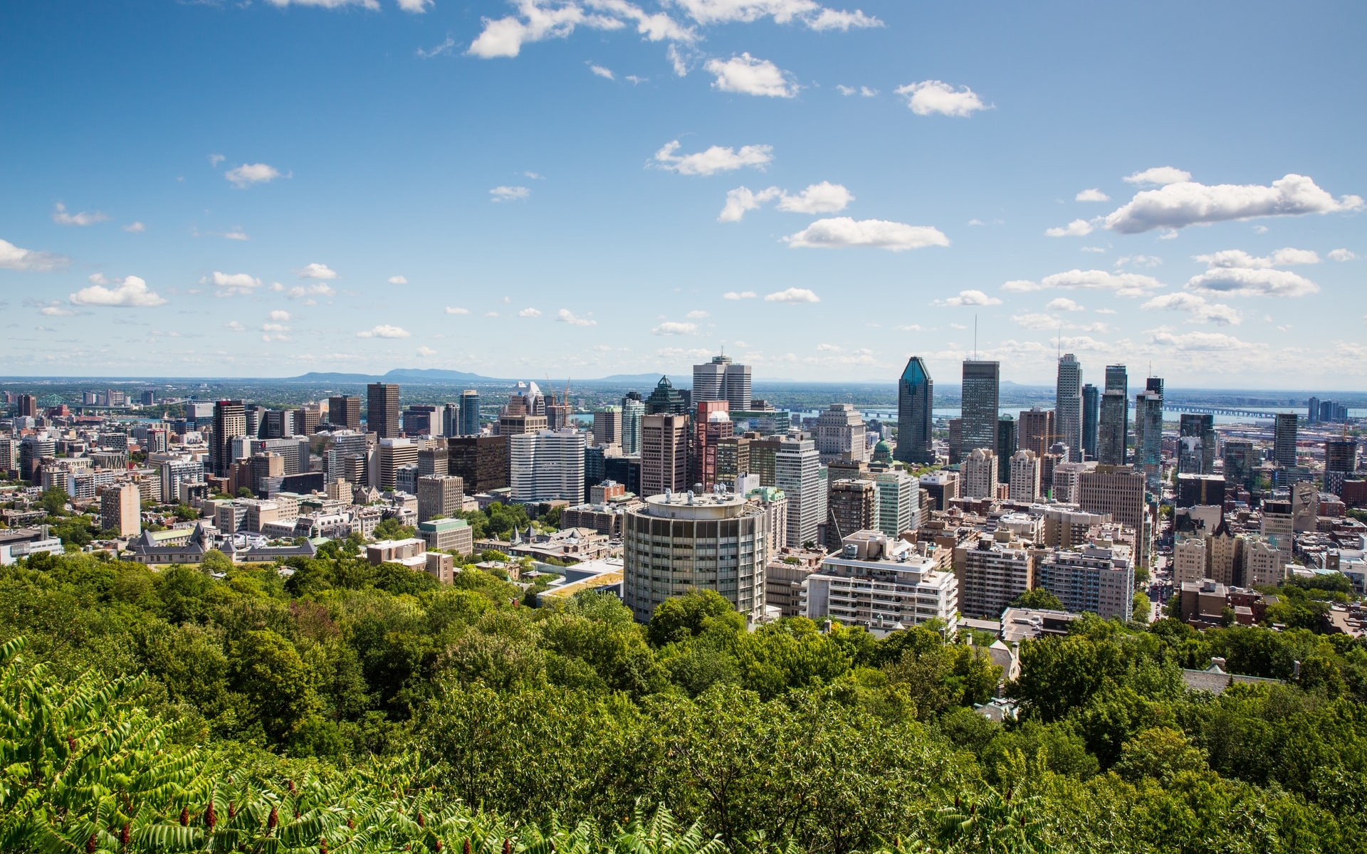 Panoramic photograph of the city of Montreal