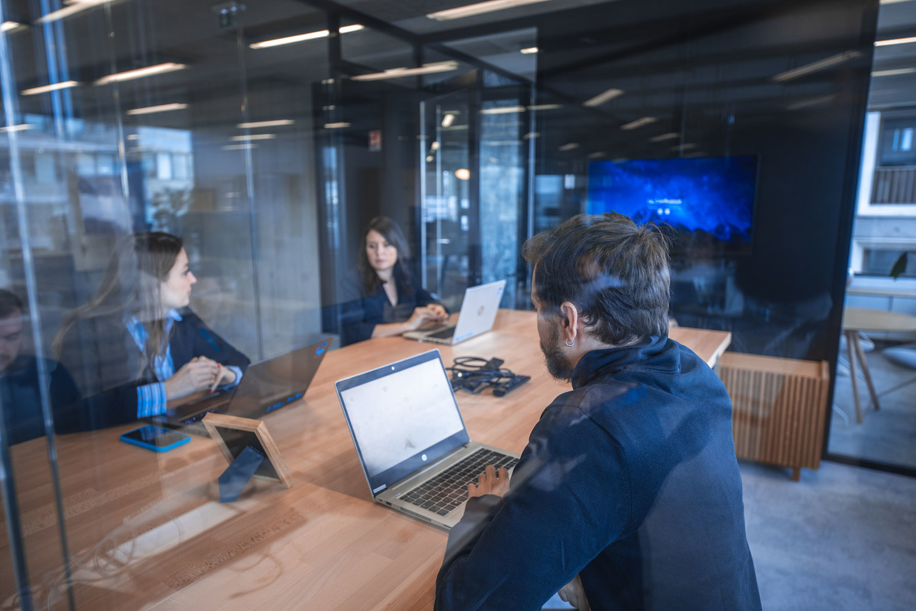 Team meeting in a modern room