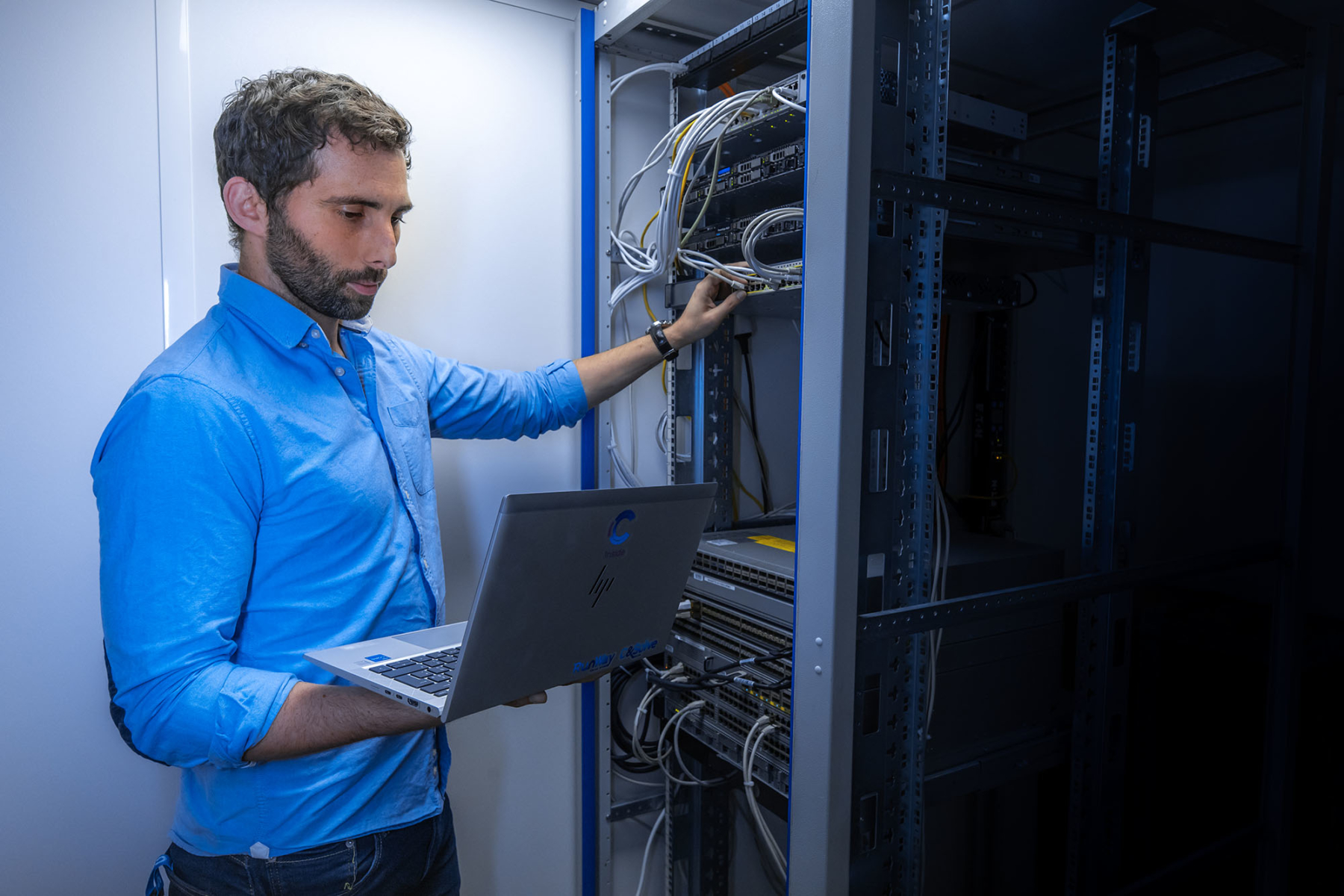 IT engineer working with Server In Datacenter