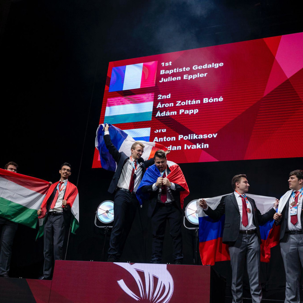 Podium of the Euroskills 2021 competition