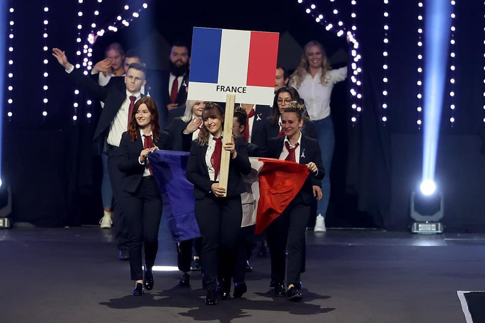 Photo of the France team participating in the competition