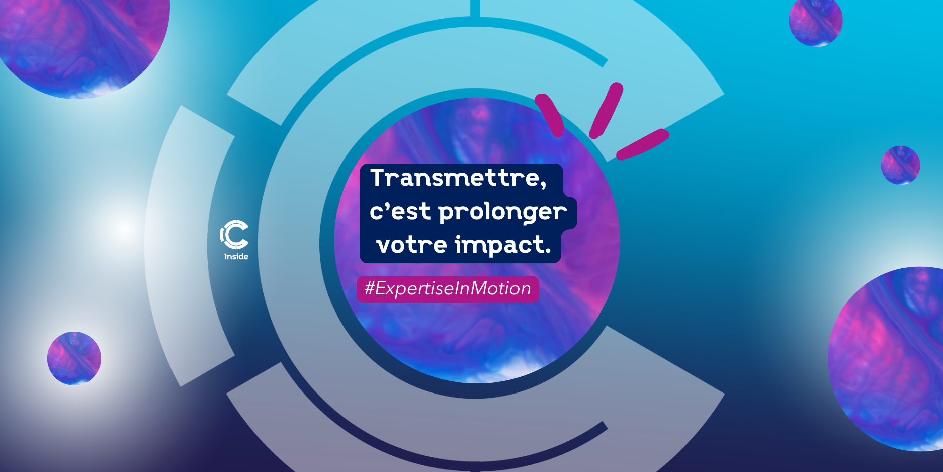 Illustration graphique représentant l’Expertise en Mouvement chez CNS, symbolisant la transmission des savoirs et la force du collectif.